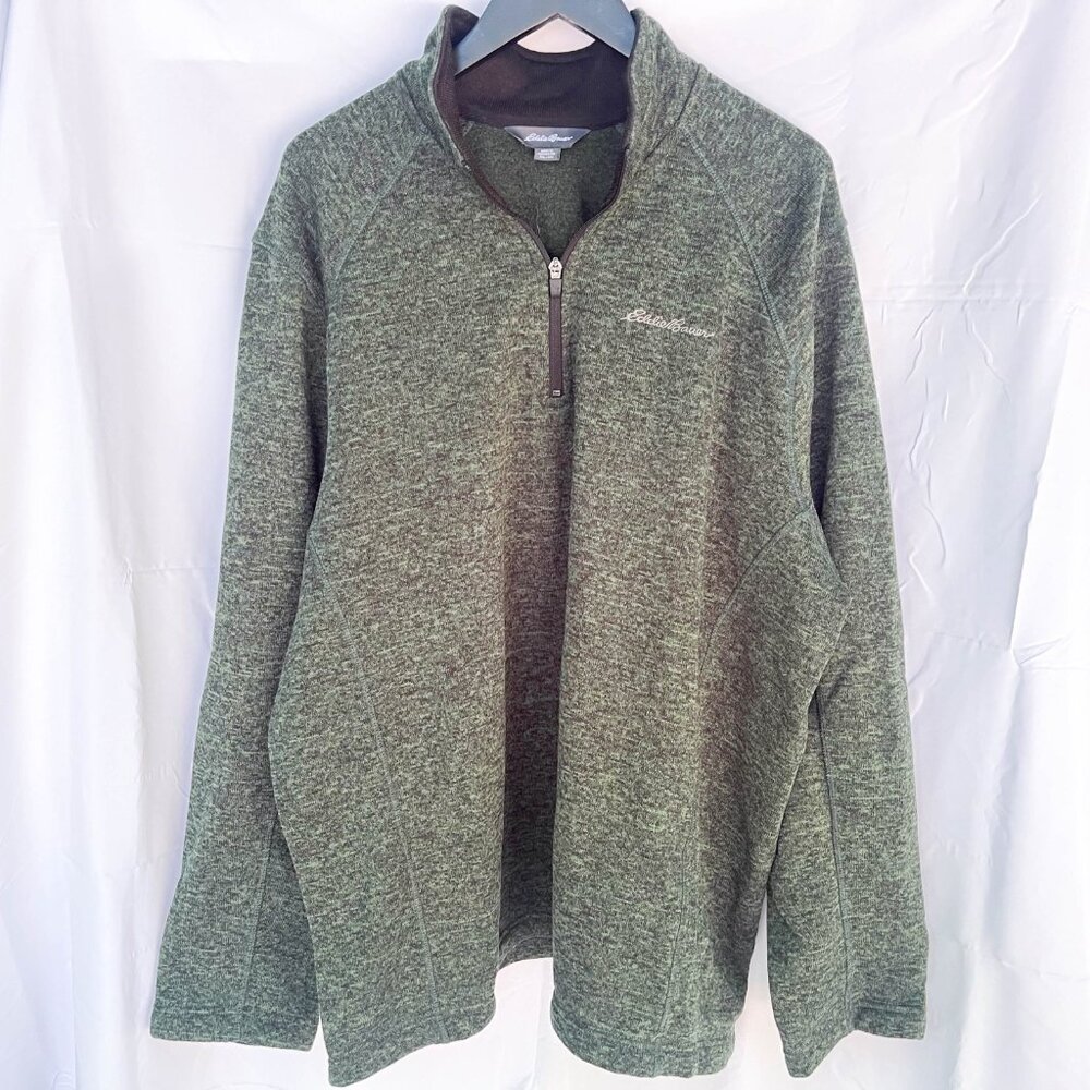 Eddie Bauer 1/4 Zip Fleece Men’s XXL Pullover Forest Green